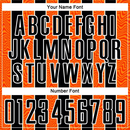 Aangepast zwart oranje-wit gesublimeerd voetbaltenue-shirt Aangepast zwart oranje-wit gesublimeerd voetbaltenue-shirt